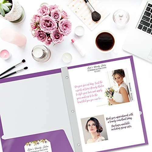 Better Office Products 25-Pack Glossy Purple Paper Folders with Prongs, Letter Size, 8.5 x 11-Inch - Image 2