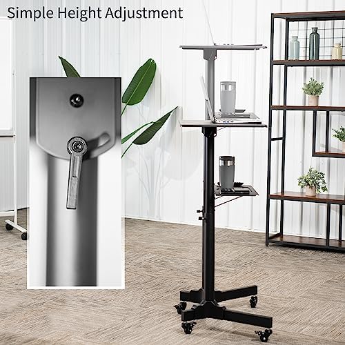 VIVO Black Mobile 24 x 16 inch Lectern Podium, CART-V03E - Image 5