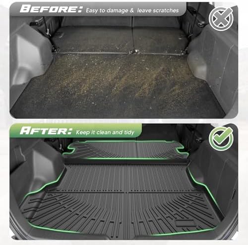 Escape Floor Mats - Car Mats for Ford Escape 2009-2012, Mazda Tribute & 2009-2011 Mercury Mariner, All Weather Floor Mats and Cargo Liner for Escape Accessories, Heavy Duty Rubber Mats - Image 4