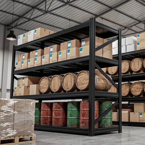 4-Tier Heavy Duty Garage Shelving, 8,000 lbs Capacity Adjustable Metal Storage Shelving Unit for Garage, Basement, Warehouse & Workshop, 71" W x 24" D x 71" H - Image 2