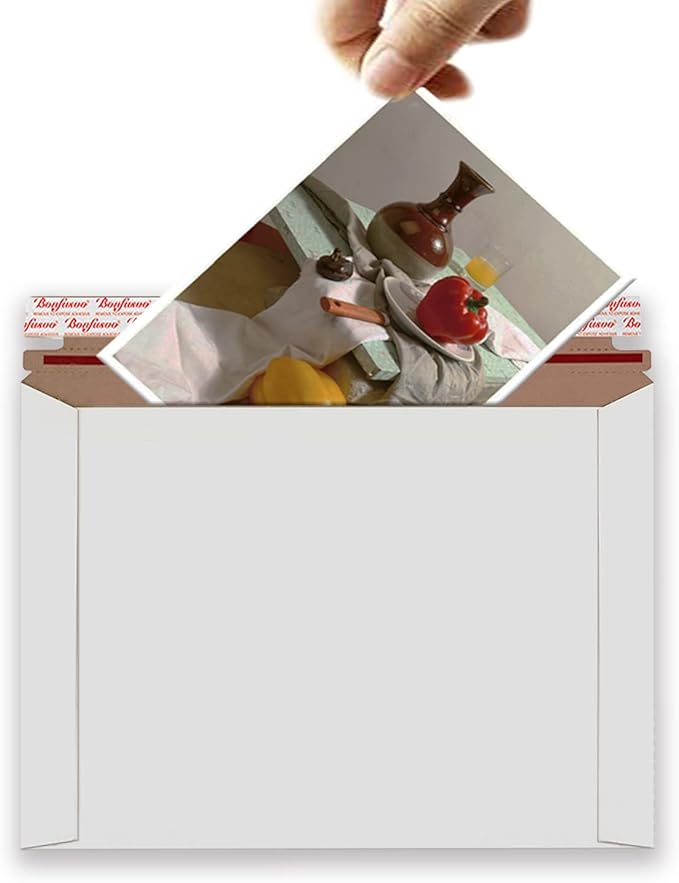 Rigid Mailers 30 Pack 9.5 x 12.5 inches White Self Seal Stay Flat Bulk - Image 3