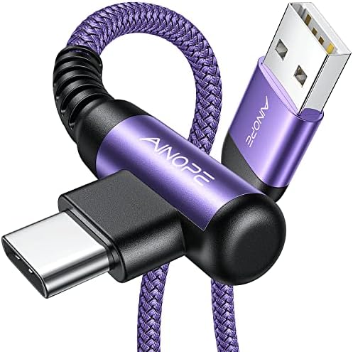 AINOPE USB C Charger Cable, 3.1A Type C Charger Cable Fast Charging, [2 Pack, 2M] Right Angle USB c Fast Charger Cable Compatible with Samsung Charger Type c, Huawei, Google Pixel, Sony Xperia, LG by AINOPE10yearsforphoneaccessories