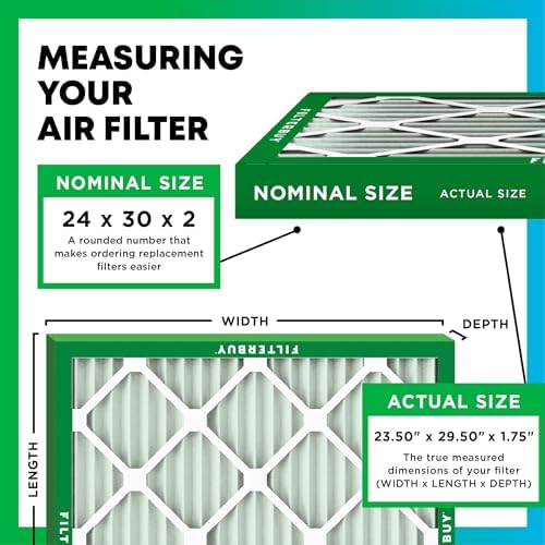 Filterbuy 24x30x2 Air Filter MERV 11 Pet & Allergy Defense (6-Pack) - Image 2