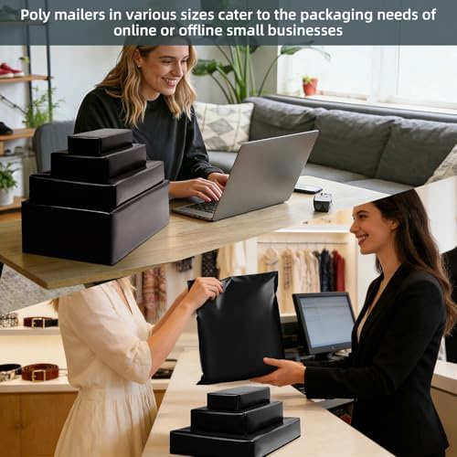 Famagic 100 Pack Black Poly Mailers Variety Pack, 6x9&10x13&12x15.5&14.5x19 - Image 6