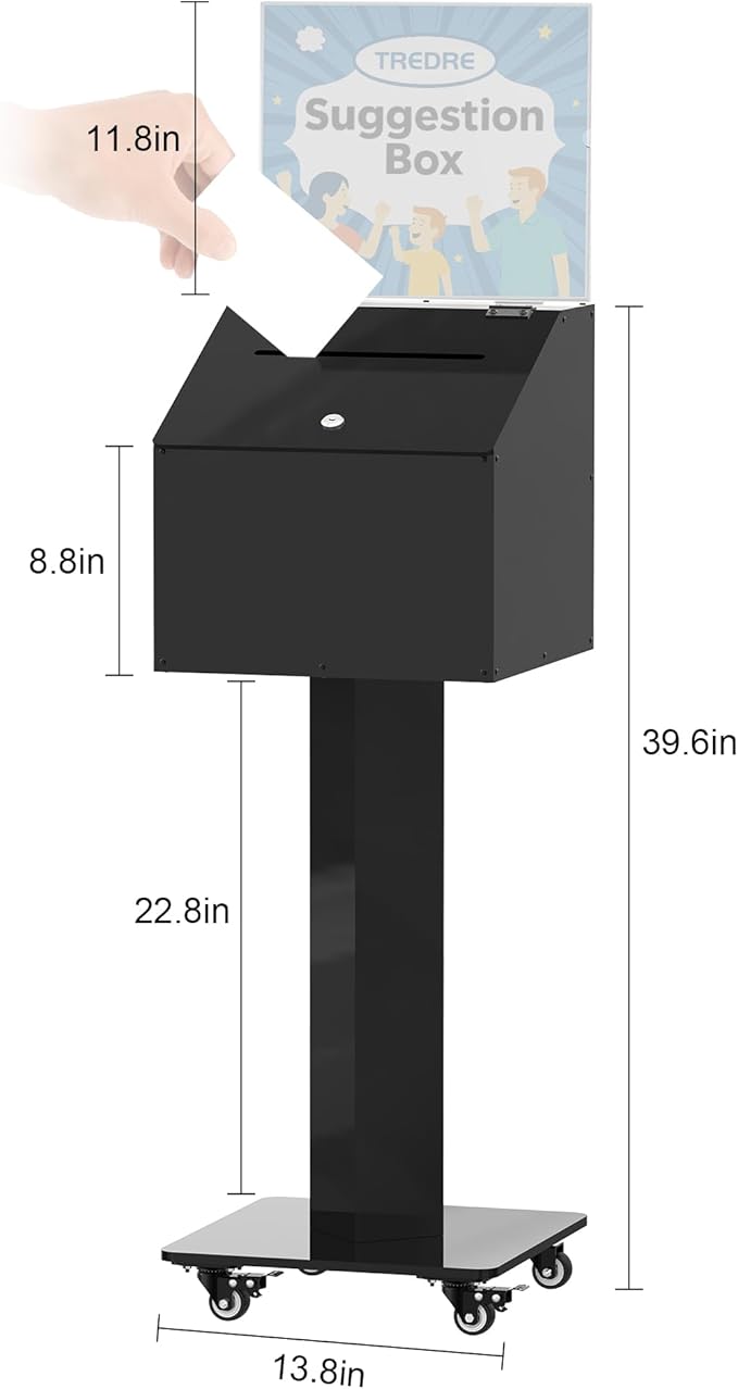MOOFI Large Capacity Acrylic Suggestion Box - Image 6