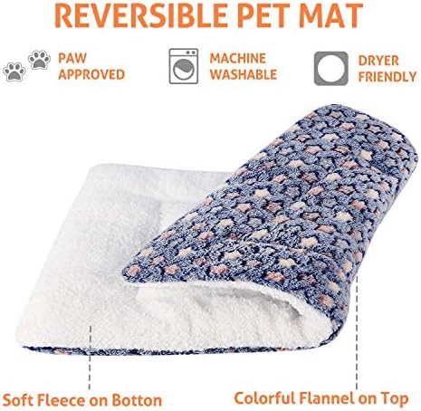 Mora Pets Dog Crate Pad Bed Ultra Soft Pet Mat Star Print Blue 41 x 29 Inch - Image 3