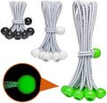 30-Piece Ball Bungee Cords, A Bungee Cord with a Ball Comes in Three Sizes: 4 "6" 9", UV Resistant, Antioxidant, Secure Tie Down. (30, Black, White, Green) by Yelier