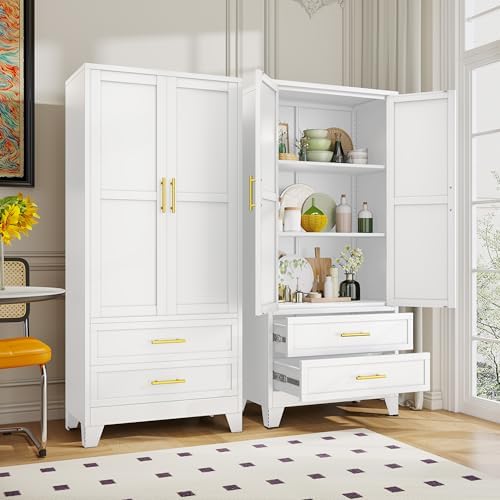 GAIOUS Steel Pantry Cabinet, 71" Metal Storage Cabinets by GAIOUS