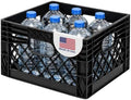 EconoHome Milk Crate - Stackable Storage Crate with Built-In Handles - Heavy Duty Plastic Material - Ventilated Organizer Bin for Garage, Pantry, Classroom, Office & Moving - Black, 13x13x11, 1-Pack by EconoHome