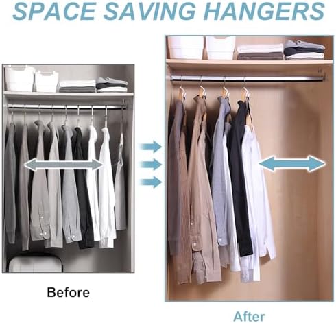 50 PCS Space Saving Hanger - Clothes Connector Hooks, Stacking Space Saver, Plastic Closet Organizers and Storage Extender for Heavy Duty Cascading Connection - Image 2