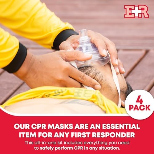 Adult and Infant CPR Mask Combo Kit – 4-Pack – 8 Valves, 4 Gloves, 8 Alcohol Pads – Latex-Free, Portable Pouch for First Responders - Image 2