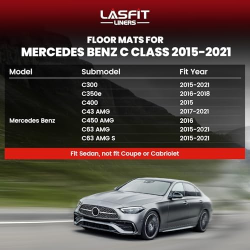 LASFIT Floor Mats for Mercedes Benz C Class 2015-2021(Fit Sedan Only) - Image 2