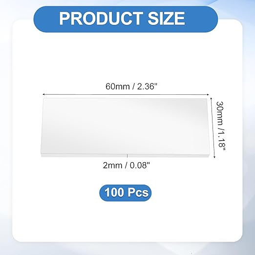uxcell 100Pcs Double Sided Adhesive Pads, 2.36" x 1.18" Clear Removable Heavy - Image 2