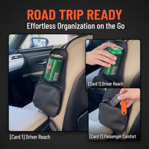 Car Seat Side Organizer, Mesh Net Storage Pocket - Image 6