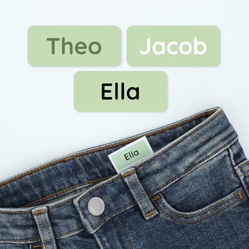 TeddyLabels - Clothing Labels for Nursing Home (120) – Self-Adhesive Name Tags for Clothes and Personal Items. Personalized Labels for Daycare, Nursing Homes, and Laundry Use - Light Green by Teddylabels