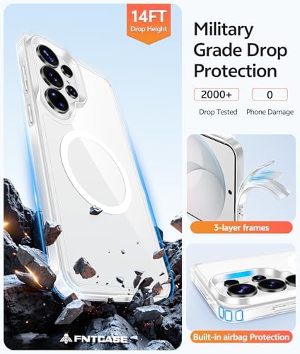 FNTCASE for Samsung Galaxy S26 Ultra Case Clear, Fit for Magsafe - Image 6