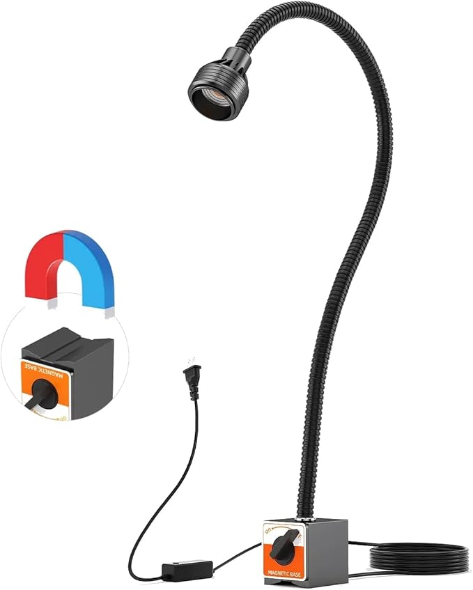 Magnetic Work Light, Three-ColorTemperature, 1320 Lumen 120v FlexibleGooseneck - Image 9