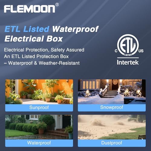 [3 Pack] Flemoon Outdoor Extension Cord Safety Cover with Waterproof Seal - Image 4