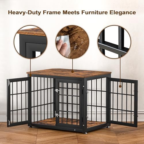 rehomerance 32" Heavy Duty Dog Crate Furniture for Small and Medium Dogs - Image 5