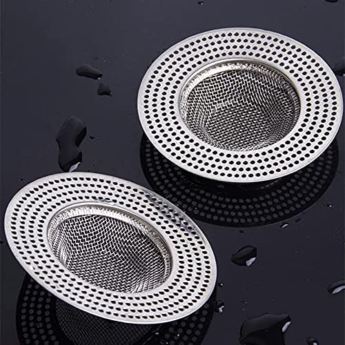 2pcs Heavy Duty Stainless Steel Slop Basket Filter Trap,3.54" Top / 1.65" Mesh Metal Sink Strainer,Perfect for Kitchen Sink/Bathroom Bathtub Wash Basin Floor Drain Balcony Drain Hole,Utility - Image 7