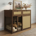 PureCozy Wooden Dog Crate Furniture, Left Unit, 40 Inch, Daek Oak by PureCozy