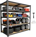 Storage Shelves Unit,40" W 5-Tier Garage Shelving Heavy Duty Metal Adjustable Garage Shelves,Stable Shelves Organizer for Pantry, Kitchen and Basement,40" W x 20" D x 72" H,Black by Unknown