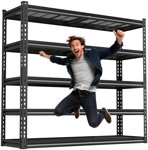 48" W Garage Shelves 5-Tier Heavy Duty Garage Shelving Load 3030LBS by VDEVY