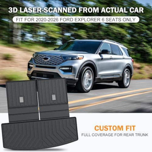 KUST Trunk Cargo Mat for Ford Explorer 2020-2026 Accessories (6 Seats Only) - Image 2