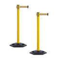 CCW Series WBB-200 Set of 2 Outdoor Safety Rubber Base Stanchion Retractable by Crowd+Control+Warehouse