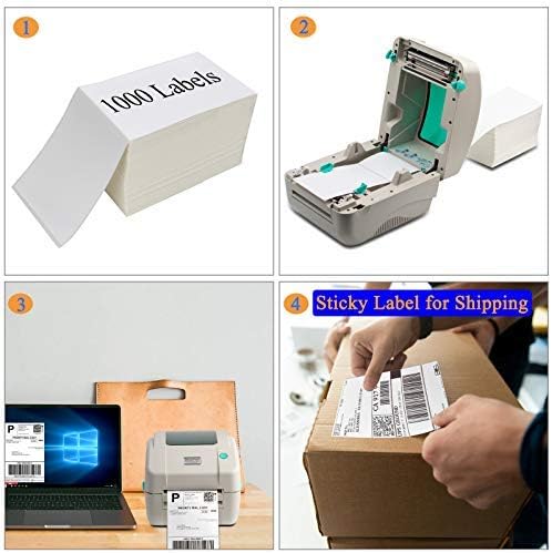 OausTect 4x6 Shipping Label 8000 Fanfold Labels - Image 5