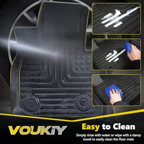 All Weather Car Floor Mats & Cargo Liner Set Fit for Hyundai Ioniq 5 Fixed Console 2025 2026 (Non-Sliding Console) Floor Liners Trunk Liner Ioniq 5 Cargo Mat Accessories Black - Image 4