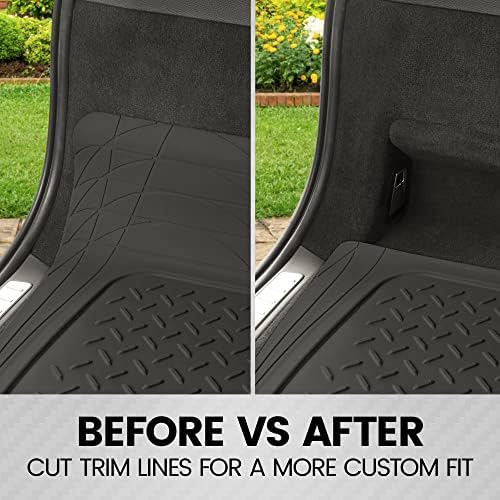 Heavy Duty Cargo Liner Floor Mat-All Weather Trunk Protection, Trimmable to Fit & Durable HD Rubber Protection for Car SUV Sedan Auto - Image 5