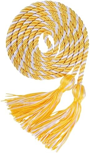 Graduation Honor Cords, 68" Long (Gold/White) by UIALECG
