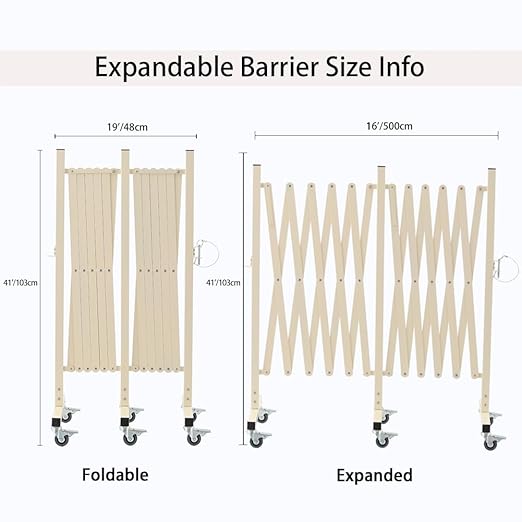 GYMTIME Expandable Metal Barricade, Flexible Mobile Safety Barrier, Folding - Image 4