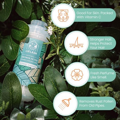 LIFLASH Vitamin C Shower Filter for Hard Water, Aromatherapy Softener Purifier, Help with Softer Skin and Hair Enhancement, for Universal Output Showerhead, Easy Installation (BOTANIC GARDEN) - Image 5