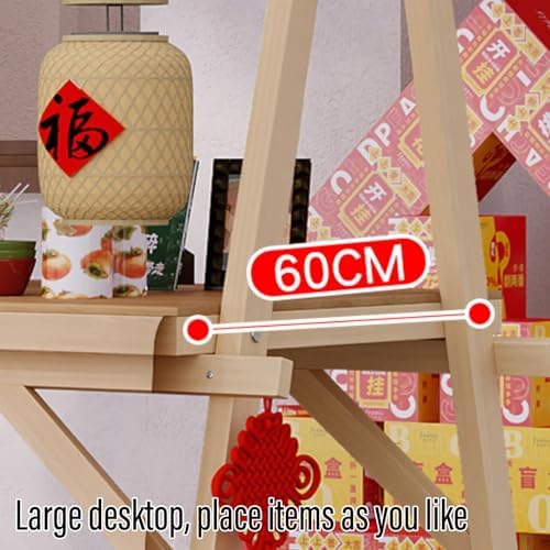 Outdoor Display Cart Thickened Wooden Frame Easy Installation 140kg Load Bearing 360° Swivel Wheels Portable Stall for Market Street Vending Events(White,150cm(59in)) - Image 3