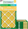 Filterbuy 16x24x1 Air Filter MERV 11 Pet & Allergy Defense (6-Pack) by Filterbuy