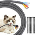 Yecaye 30ft - 1/2 inch Cord Protectors from Pets no Chew, Grey by Yecaye