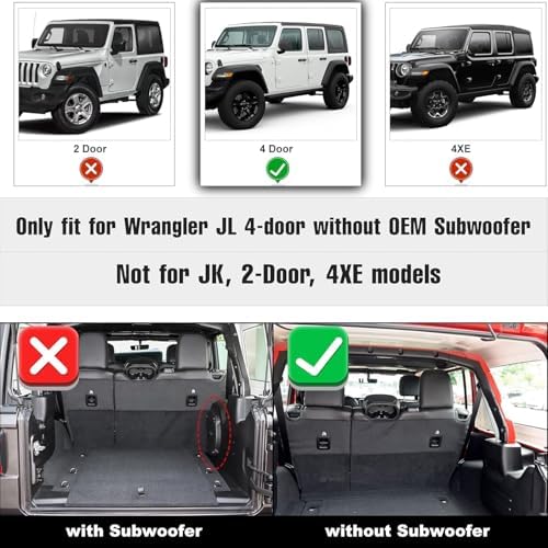 Cargo Liner for 2018-2026 Jeep Wrangler JL 4X4 W/o OEM Subwoofer - Image 2