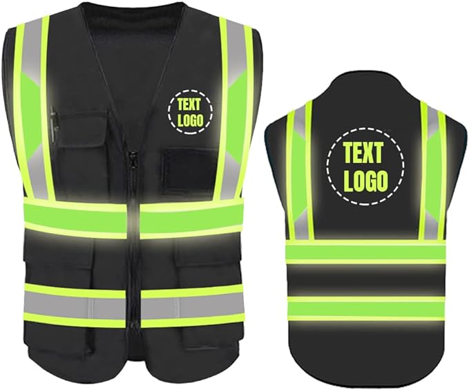 YOWESHOP High Reflective Visibility Safety Vest Custom Your Logo Safety Workwear by YOWESHOP