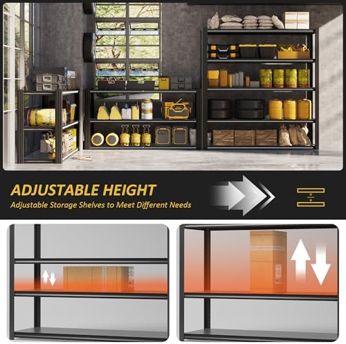48" W Garage Shelving Heavy Duty 5 Tier Storage Shelf 3030LBS - Image 6