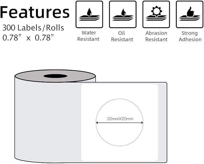 Phomemo Multi-Purpose Self-Adhesive Round Circle Label - Image 2