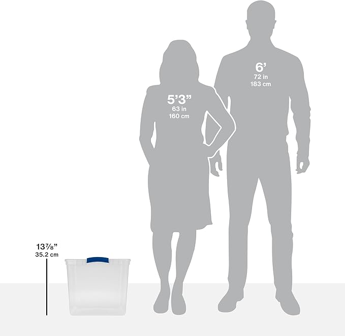 2 Pack 66 Quart Clear Plastic Storage Bins - Image 2
