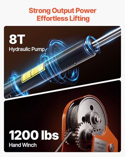 VEVOR Truck Crane, 500 lbs Pickup Hitch Crane Trailer Hitch Mounted with Manual Winch & Hydraulic Jack, 360° Rotating Telescopic Boom, Foldable Truck Bed Jib Hoist for Machine Lumber Equipment Lifting - Image 4