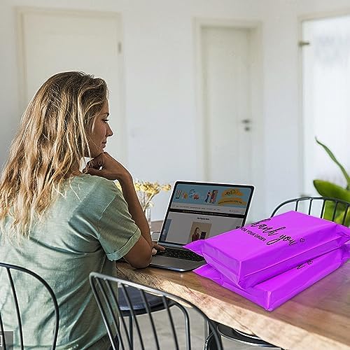 JinRuiKJ Thank You Poly Mailers 14.5x19 Inch, 50 PCS, Purple - Image 6