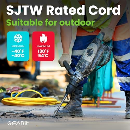 GEARit 25 Ft 12 Gauge Extension Cord SJTW OFC Copper ETL 15A 125V Grounded - Image 4