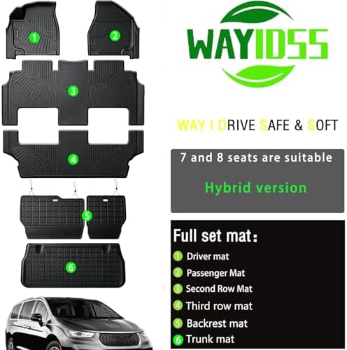 Floor Mats Set for 2017-2026 2027 Chrysler Pacifica(Hybrid Models) - Image 2
