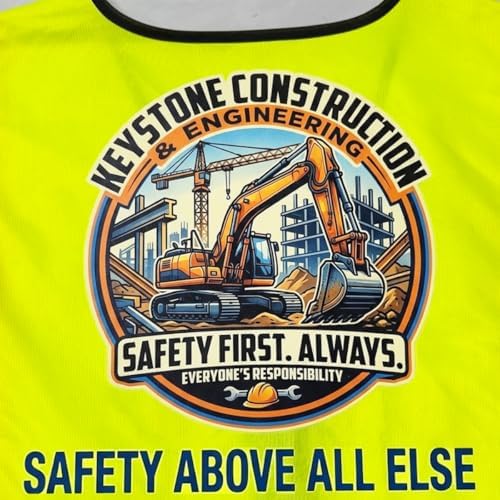 High Visibility Safety Vest with Reflective Strips Customize Logo Hi Vis Team Work Uniform Vest (XL, Yellow green) - Image 6