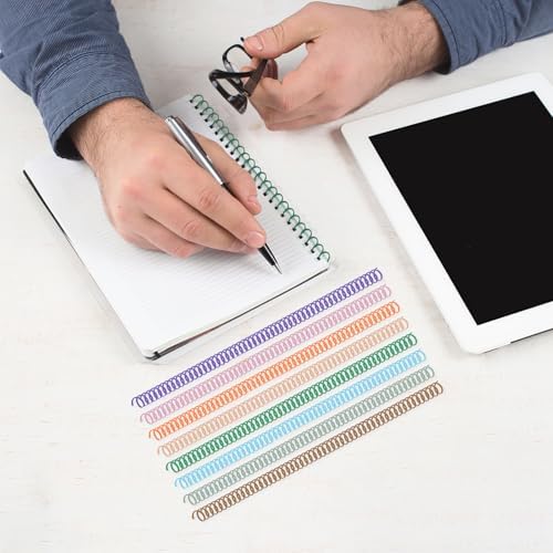 120 Pack Plastic Spiral Binding Coils Binder Binding Spirals Rings 1/4 Inch Spiral Binding Wire Combs Spines Coils, 4:1 Pitch (Pastel Color, 1/4 Inch) - Image 4