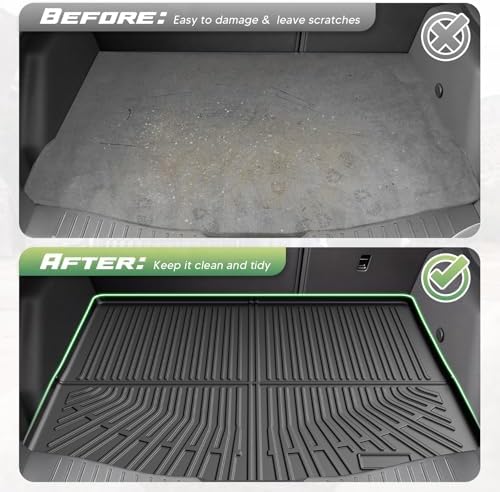 Focus Floor Mats - Car Mats for Ford Focus 2012–2018 Sedan (Not for Hatchback/RS/ST), All Weather Full Set Cargo Liner with Backrest Mat for Focus Accessories, Heavy Duty Waterproof, Black - Image 4